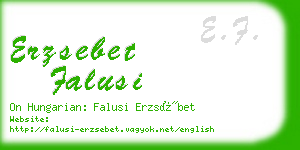 erzsebet falusi business card